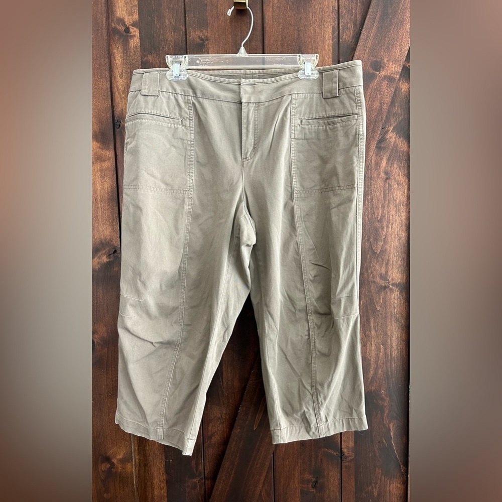 Coldwater Creek Brown Natural Fit Straight Leg Capris Petite Plus